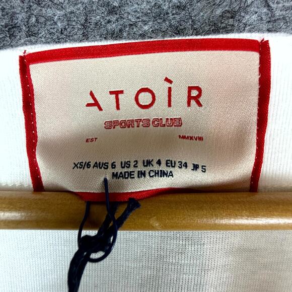 Atoir Sports Club The Windsor Top Womens 2 White Bone Drapey Oversized Lagenlook - Picture 3 of 7